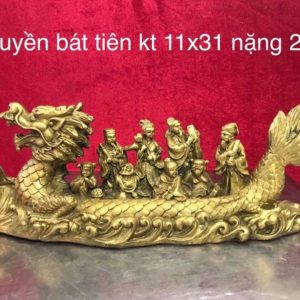 Thuyền Đầu Rồng Bát Tiên bằng đồng